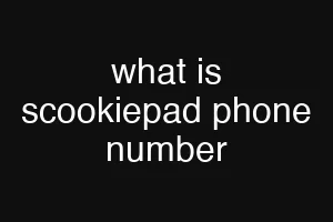 what is scookiepad phone number
