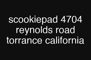 scookiepad 4704 reynolds road torrance california